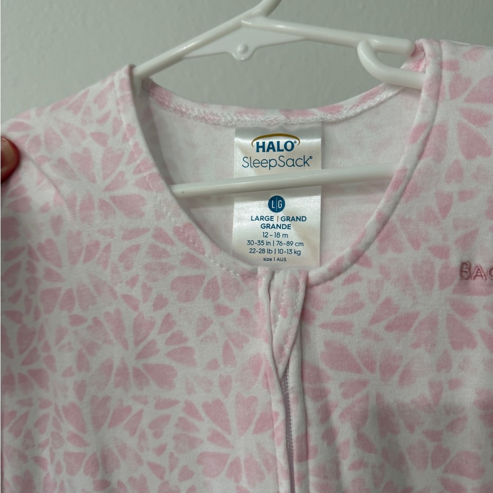 HALO SleepSack Pink Floral Zippered Sleep Sack